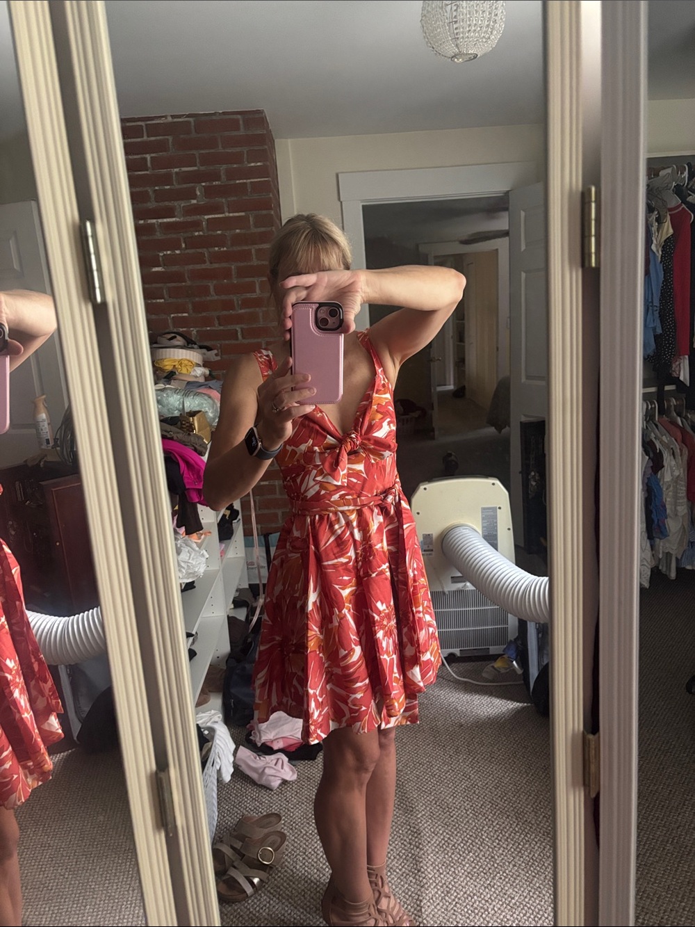 Alexis Red Floral Wrap Dress